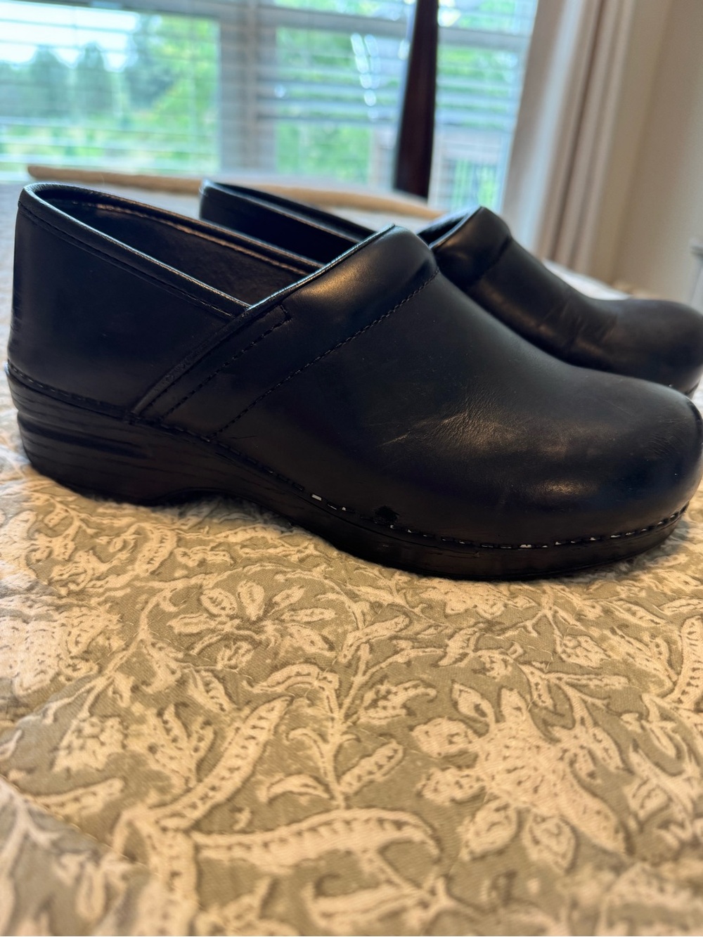 Dansko Black Leather Professional Clog